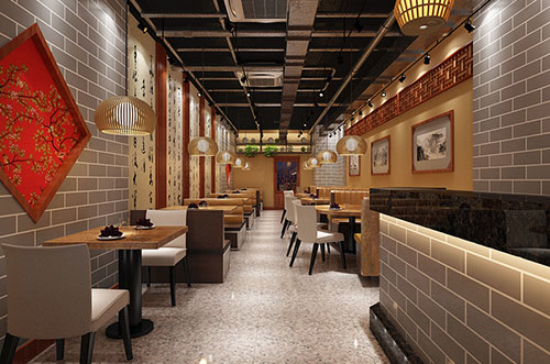 魏都传统中式餐厅餐馆装修设计效果图